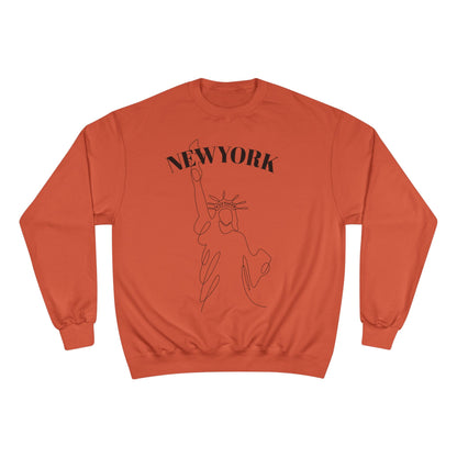 New York Statue of Liberty Sweatshirt — Minimal Line Art Crewneck