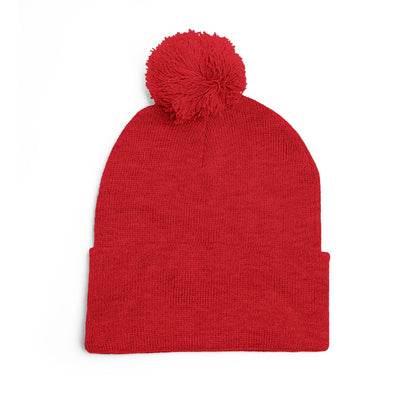 Embroidered Pom-Pom Beanie — FORTIS Panther Knit Cap