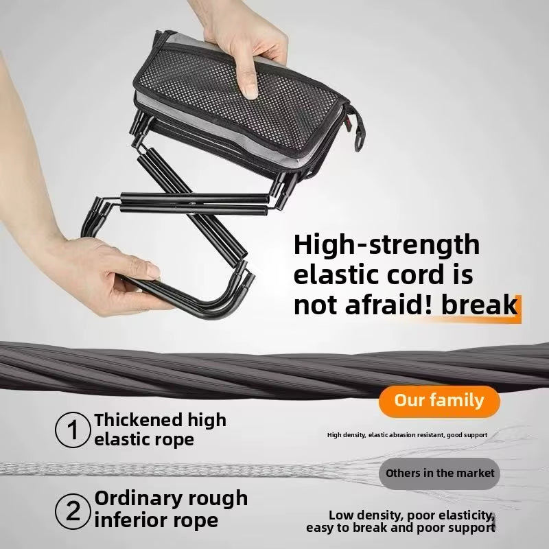 Folding Backpack Stool Portable Small Mazar Satchel Pen Bag Stool Outdoor Folding Chair Ultra Light Fishing High Speed Rail