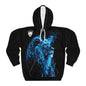 Blue Flame Lion Hoodie – Graphic Pullover for Men & Women