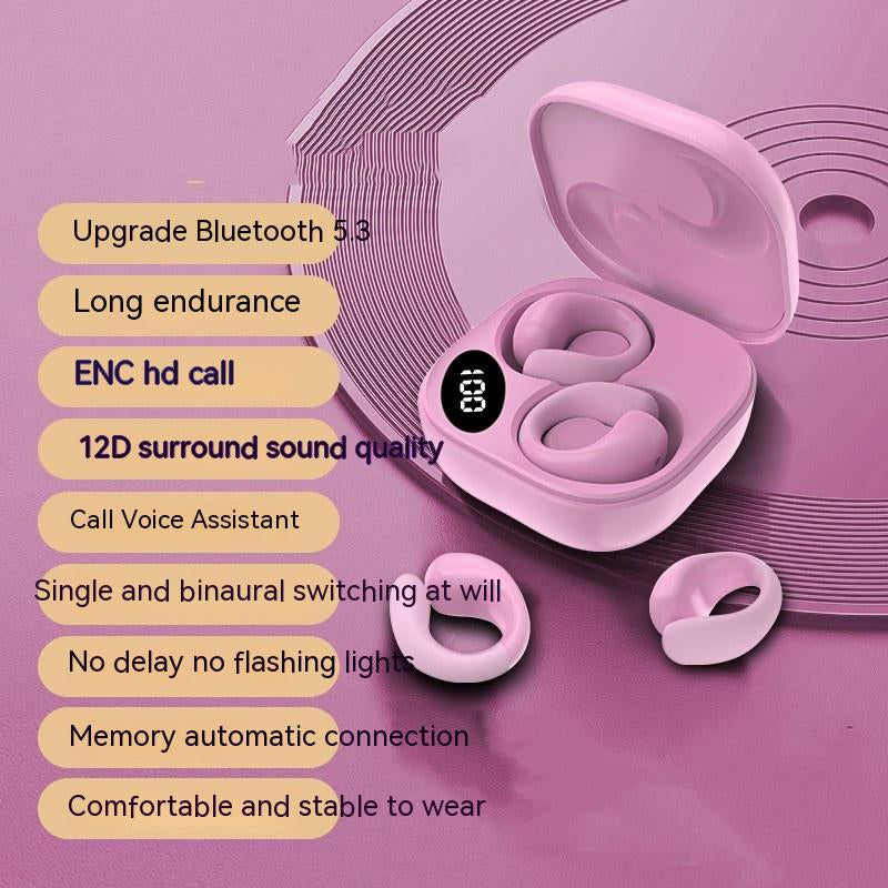 Wireless Clip-On LED Audio Earbuds