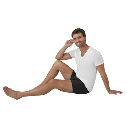 Men'S Cotton V-Neck Undershirt Pack with Odor Control, Moisture-Wicking, 6-Pack