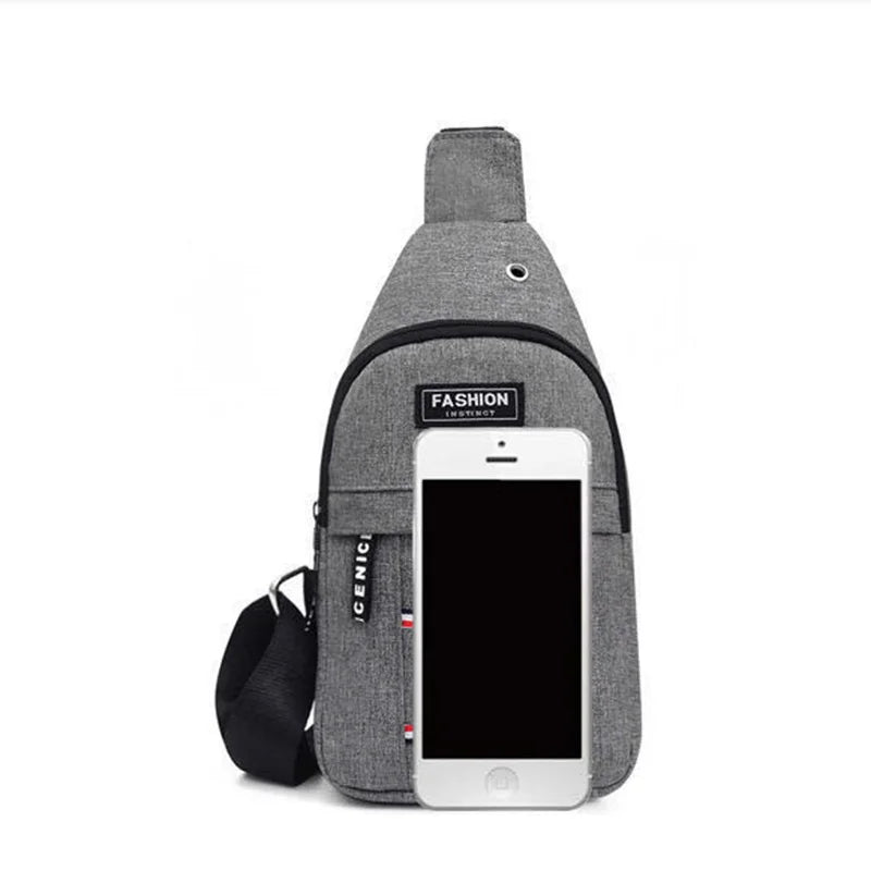 Men'S Chest Bags Casual Waist Bags Small Short Trip Travel Carry Bags Men'S Waterproof Shoulder Crossbody Bags Nylon Handbags
