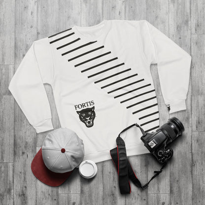 Fortis Panther Sweatshirt — Bold Striped Crewneck