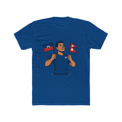 Unisex Cotton Crew Tee with Diverse Flags Design, Perfect for Pride, Cultural Events, Casual Outfits, Gifts, Travel Enthusiasts