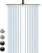 12 Inch Rain Shower Head, High Pressure Rainfall Showerhead Large Waterfall Shower Head Ultra Thin Water Saving, Brushed Nickel 304 Stainless Steel