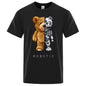 Funny Ted Bear Robot Tshirt Robotic Bear Men Short Sleeve Fashion Casual Clothing Summer Cotton Tees Oversized Street T-Shirts