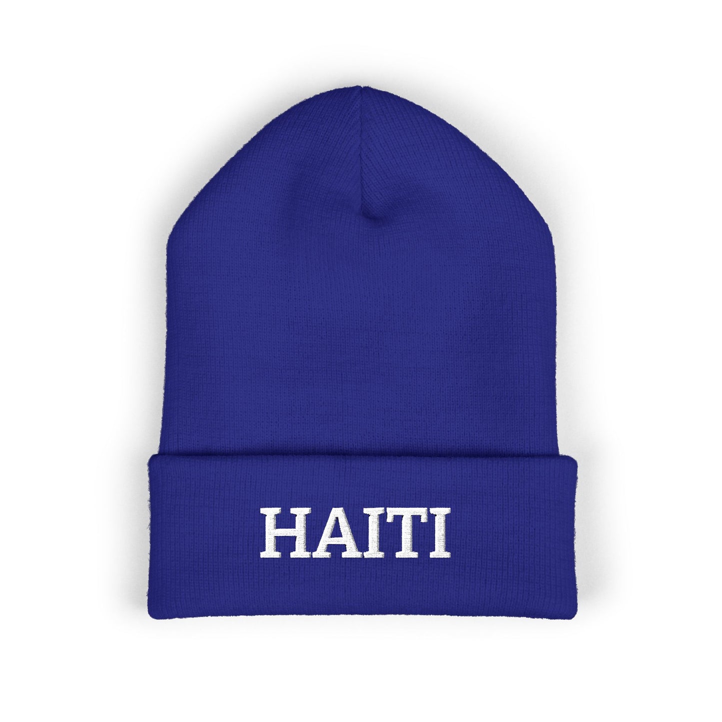 Haiti Embroidered Cuffed Beanie