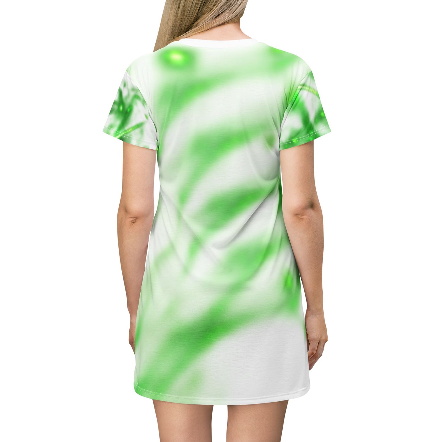 Chameli Green Lightning All-Over Print T-Shirt Dress
