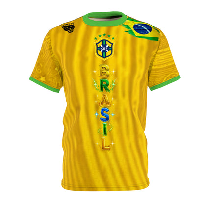 Brazil Soccer Jersey Tee – Brasil Crest & Flag All-Over Print