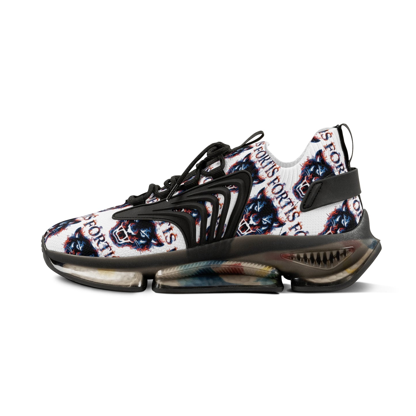 Men's Mesh Sneakers — Custom Dog Portrait Pattern Athletic Shoes