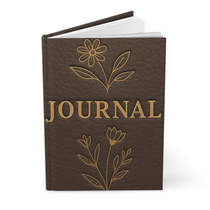 Floral Embossed Hardcover Journal | Elegant Notebook for Writing, Gratitude, Daily Reflections, Gifts for Her, Wedding Planner