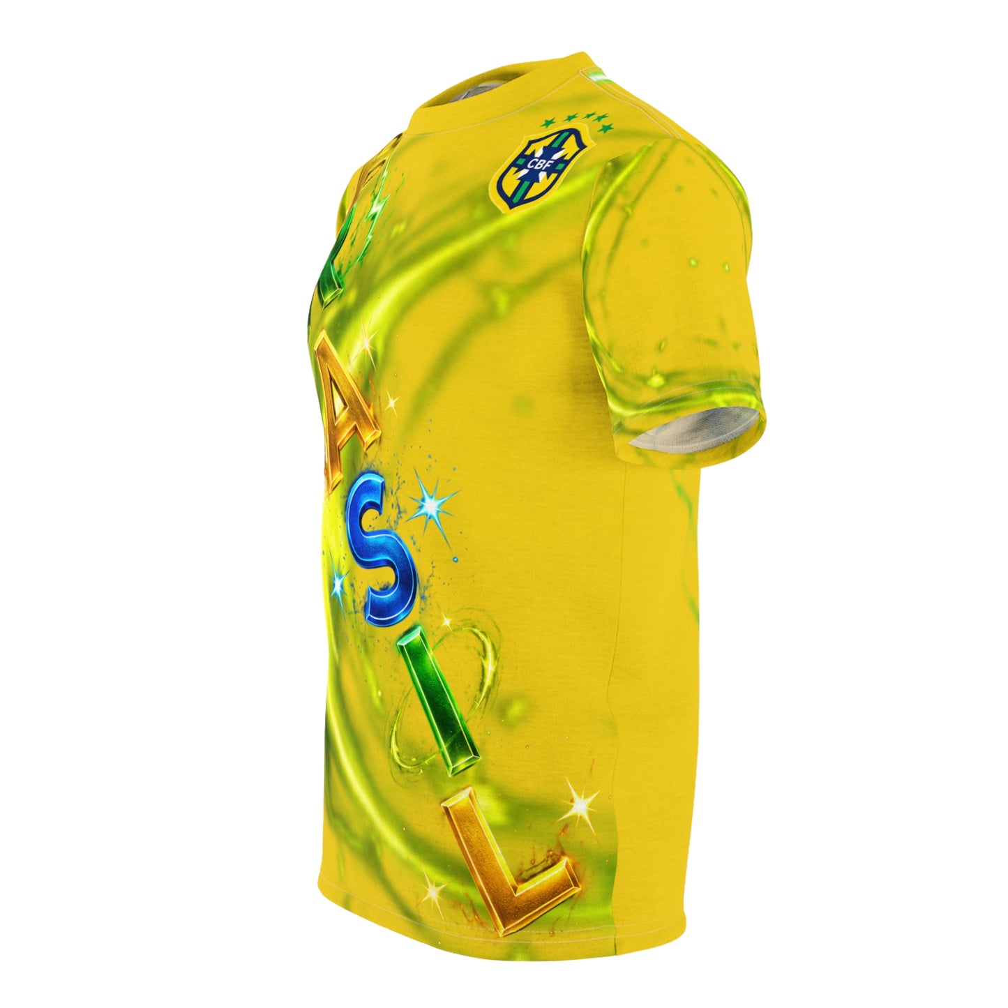 Brazil Flag Graphic Tee — Distressed Brazilian Flag All-Over Print