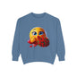 Kissing Emoji with Roses Sweatshirt — Cute Valentine’s Bouquet Graphic Sweatshirt