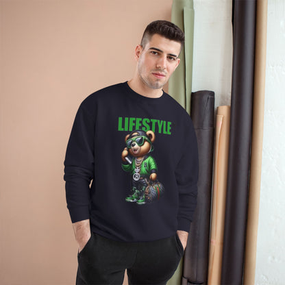 Lifestyle Bear Sweatshirt — Urban Streetwear Champion Crewneck