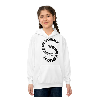 Kids Hoodie — 'I Love My Mommy Very Much' Circular Text Graphic