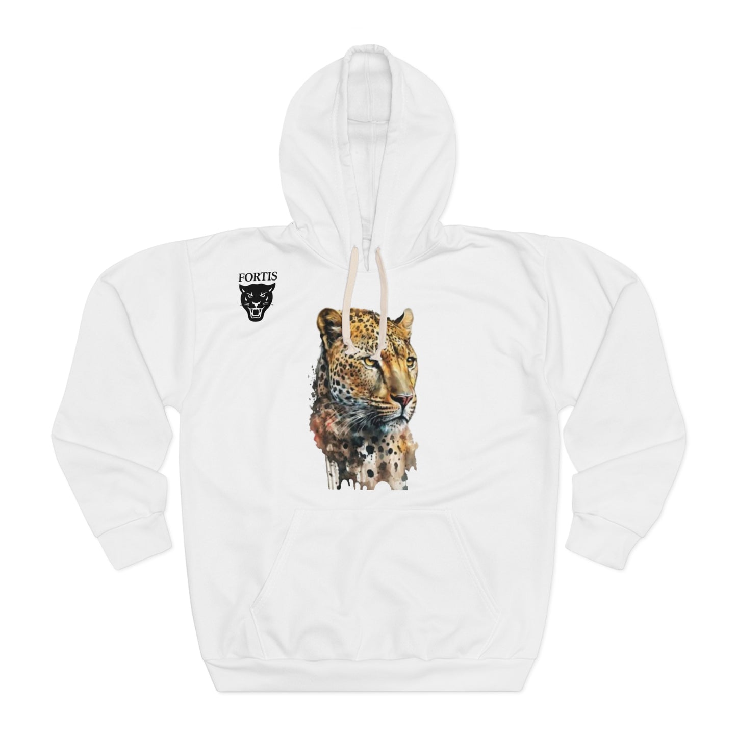 Cheetah Watercolor Hoodie — Wild Animal Art Pullover