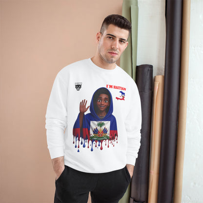 Haitian Pride Sweatshirt — "I'm Haitian" Flag Drip Crewneck
