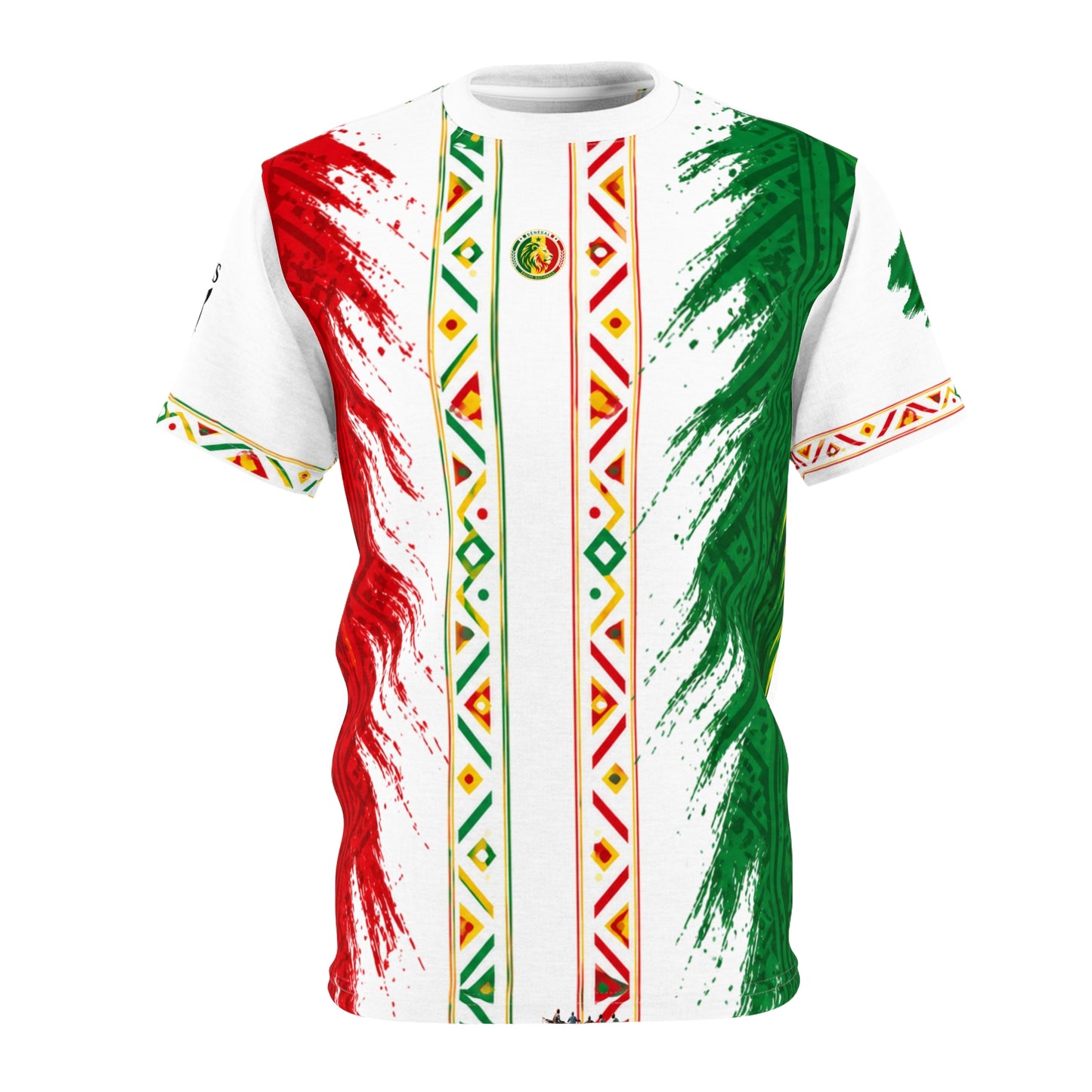 SENEGAL Flag Brushstroke Tee — SENEGAL Pride All-Over Print Shirt