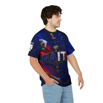 Haiti World Cup 2026 All-Over Print Tee — Haiti Flag Soccer Fan Shirt