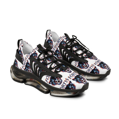 Men's Mesh Sneakers — Custom Dog Portrait Pattern Athletic Shoes
