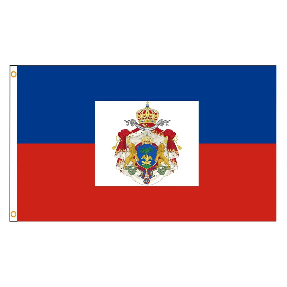FLAGDOM 90X150Cm Flag of Haitian National History for Decoration Haiti Flag