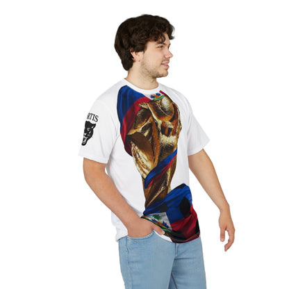 Haiti World Cup Trophy Soccer Tee — Haitian Flag Football Shirt