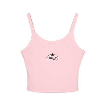 Chamel Crown Logo Spaghetti Strap Tank