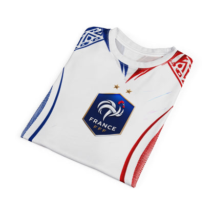 France Soccer Jersey Tee — Tricolor Football Fan Shirt