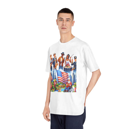 Patriotic Unisex Classic Crewneck T-Shirt, American Pride Tee, Memorial Day Shirt, Fourth of July Apparel, USA Flag Design, [...]