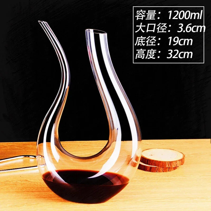 Wine Decanter Lead-Free Crystal Glass Wine Decanter Home Bars Champagne Pourer Snail Shaped Decanter Brandy Bottle Container