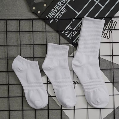 1Pairs Socks Men'S Cotton Deodorant Winter Towel Bottom with Velvet Mid-Tube White Stockings Thickened Sports Basketball Socks