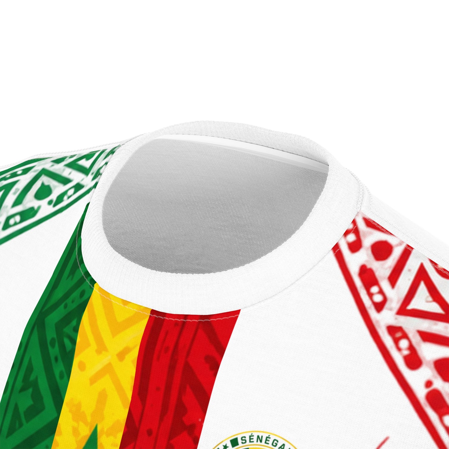 Senegal Flag Stripe Tee — Pan-African Rasta Colors All-Over Print