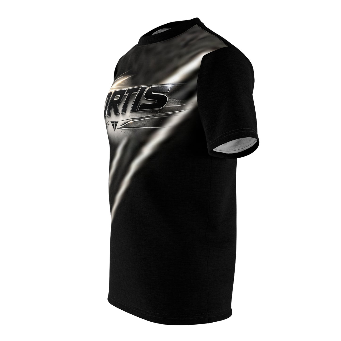 Fortis Metallic Logo Tee — All-Over Print Cut & Sew Shirt