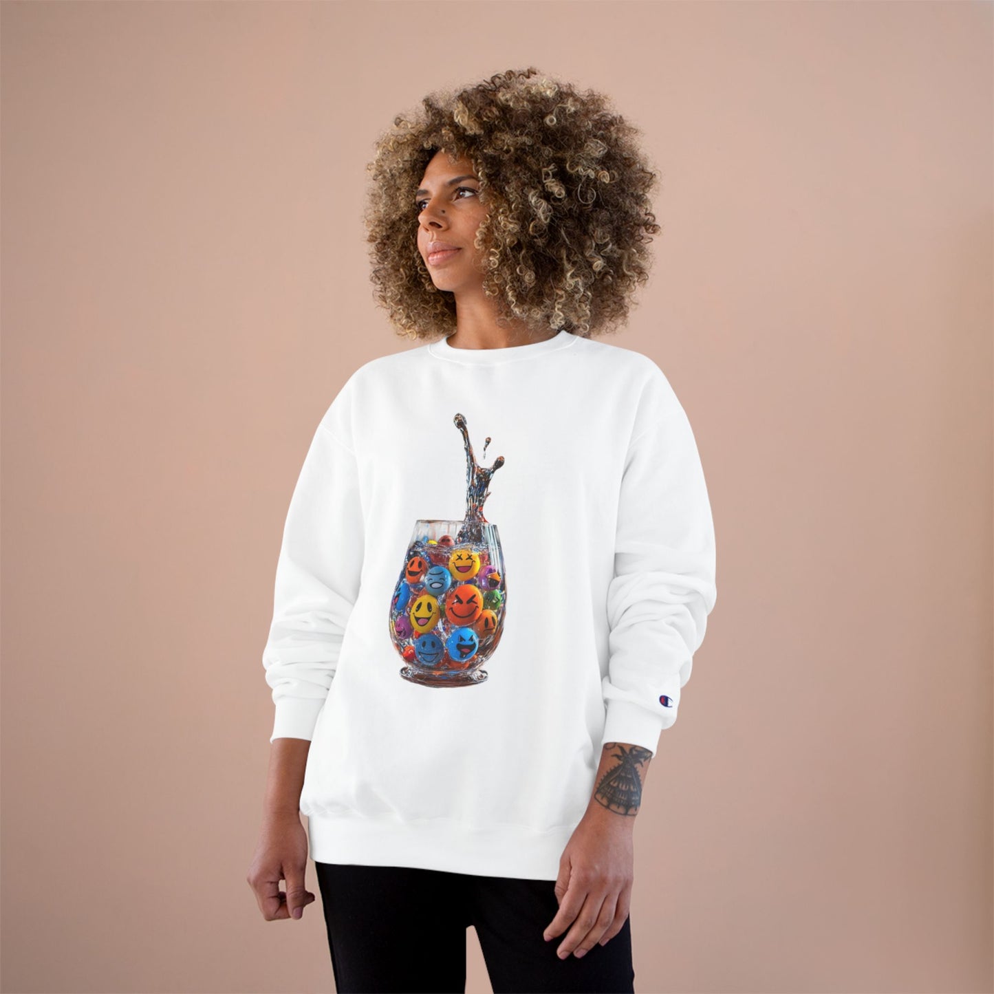 Sweatshirt — Colorful Smiley Candy Bowl Graphic