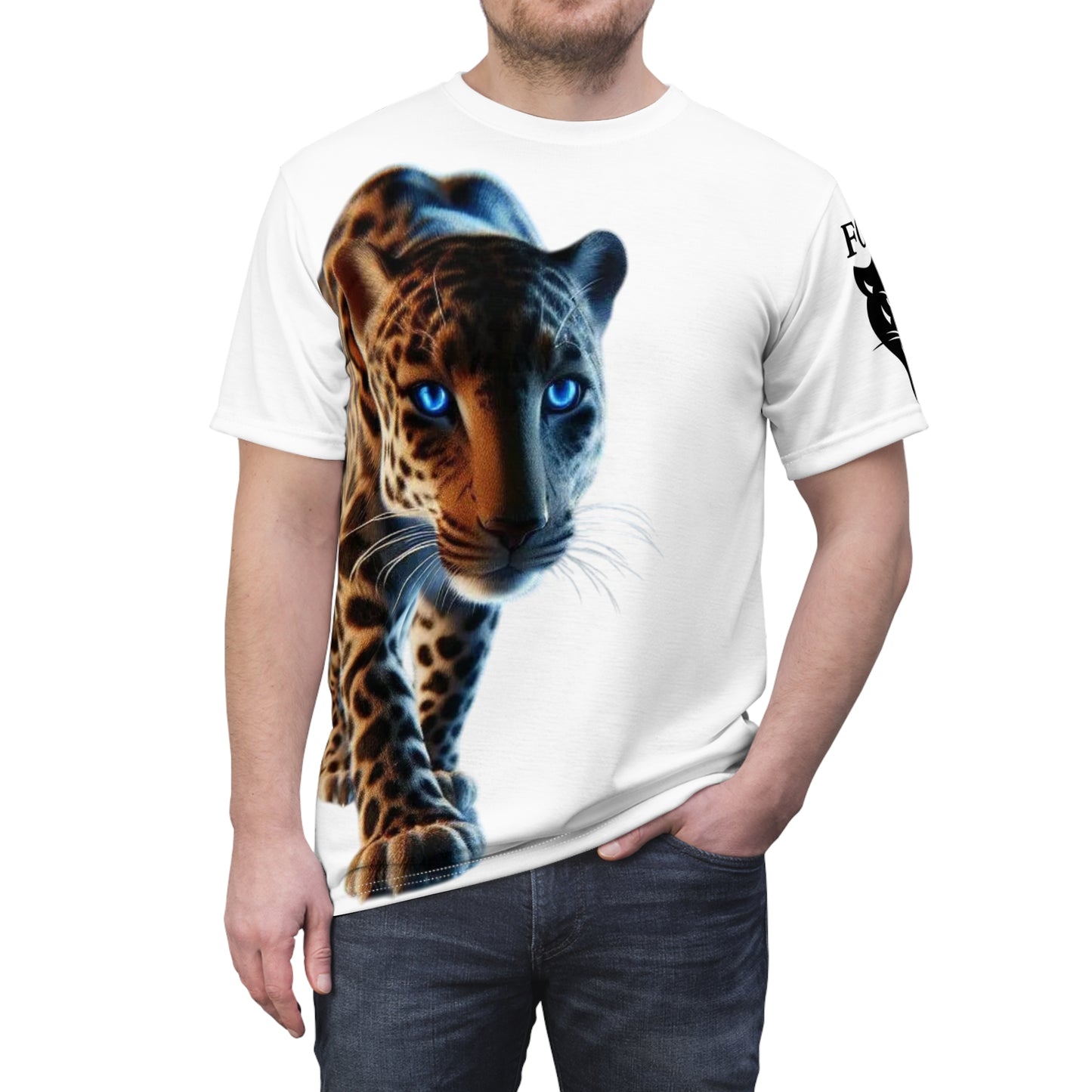 Leopard Print Unisex Tee - Bold Animal Graphic AOP Shirt