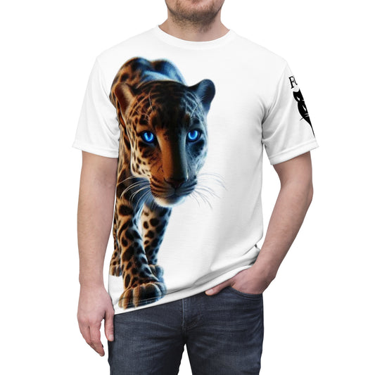 Leopard Print Unisex Tee - Bold Animal Graphic AOP Shirt