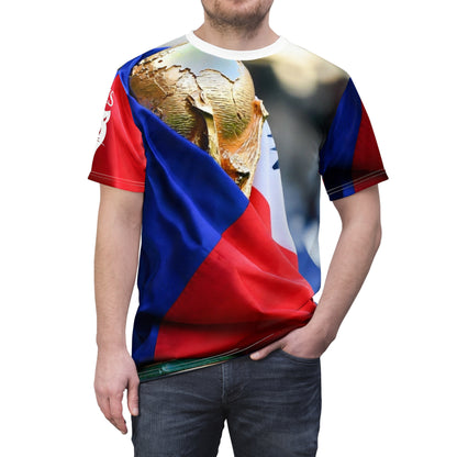World Cup Trophy Czech Flag Tee — Soccer Fan All-Over Print Shirt