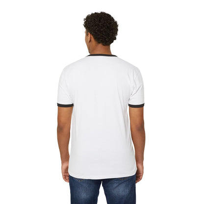 Unisex Cotton Ringer T-Shirt with Retro Design - Casual, Vintage Vibe, Perfect for Summer, Birthdays, Festivals, or Everyday Wear
