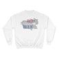 Red White & Wine Sweatshirt — Bed Wine Blue Graphic Crewneck