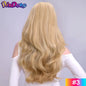 24" Synthetic Wave 3/4 Ladies Half Wig Hair Wavy Wigs with Comb on a Mesh Head Cap Clip in Hair Extension