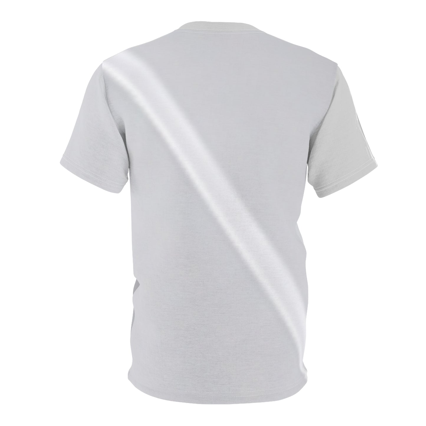 Fortis Minimalist Panther Tee — White Diagonal Cut & Sew T‑Shirt