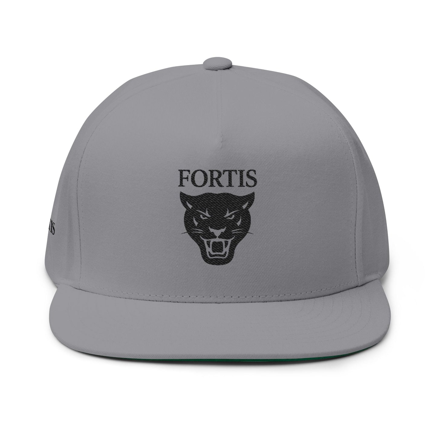 Fortis Panther Flat Bill Cap — Embroidered Snapback Hat