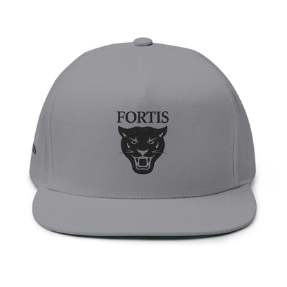 Fortis Panther Flat Bill Cap — Embroidered Snapback Hat