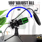 Professional USB Condenser Microphone for PC Laptop Streaming Video Games Youtube Podcasts Vocals