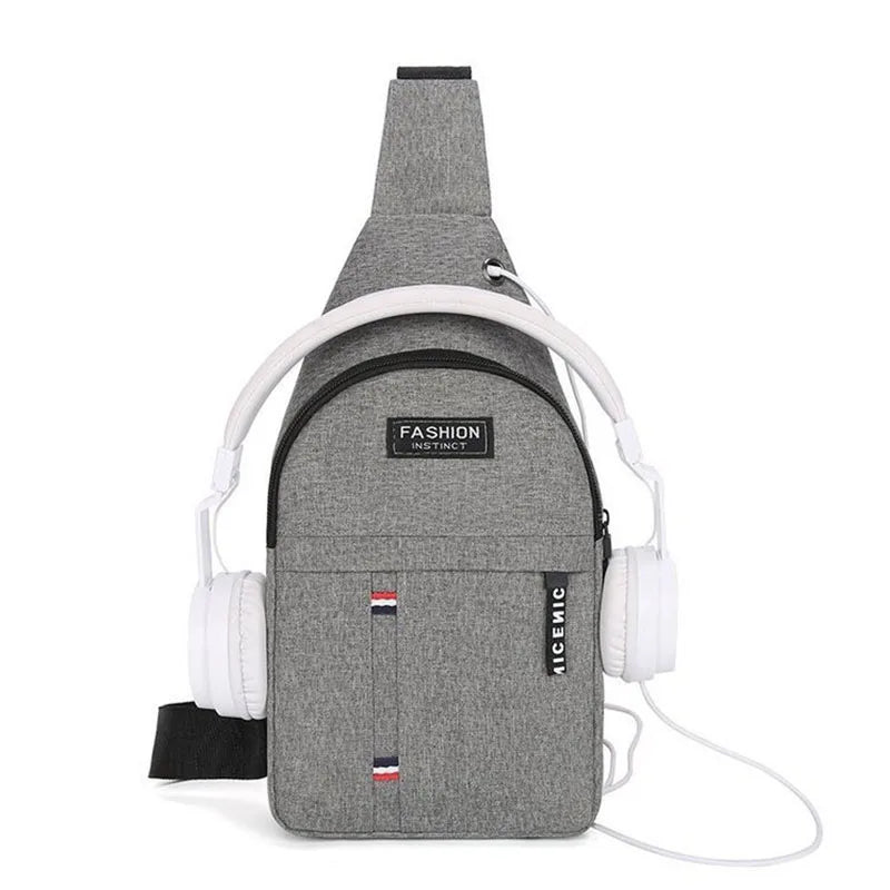 Men'S Chest Bags Casual Waist Bags Small Short Trip Travel Carry Bags Men'S Waterproof Shoulder Crossbody Bags Nylon Handbags