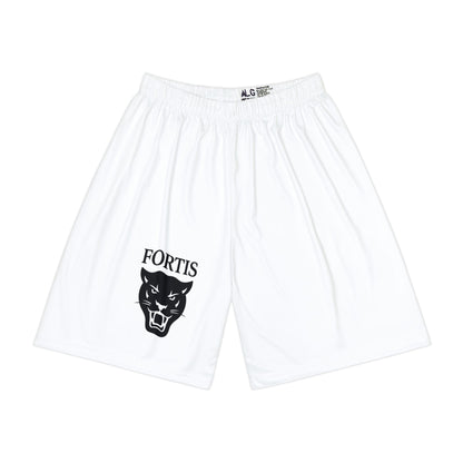 Fortis Panther Athletic Shorts — Men’s White Sports Shorts