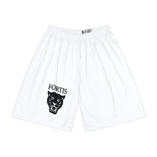 Fortis Panther Athletic Shorts — Men’s White Sports Shorts