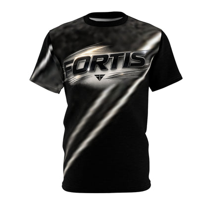 Fortis Metallic Logo Tee — All-Over Print Cut & Sew Shirt
