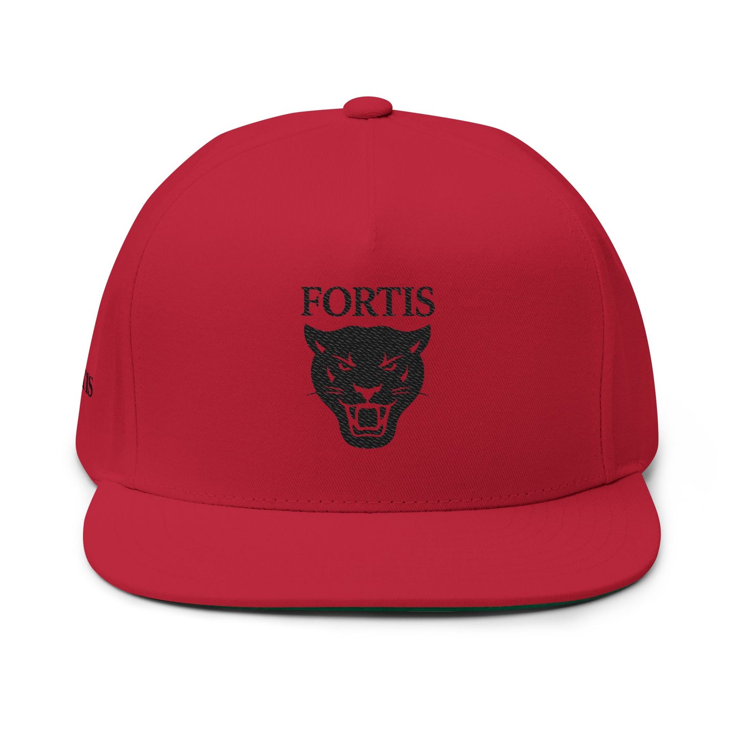 Fortis Panther Flat Bill Cap — Embroidered Snapback Hat